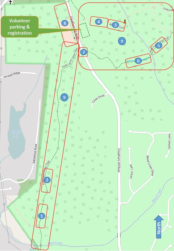Cheatham Hill Road workday map